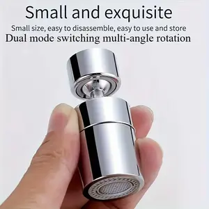 Kitchen Bathroom Splash-Proof Faucet, 360-Degree Splash-Resistant Sink Accessories, Dual Water Flow Modes, Adjustable Rotating Faucet