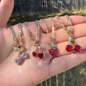 Cherry Gold Plated Necklace