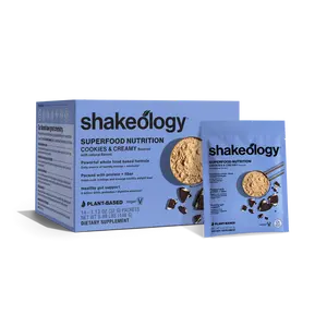 Shakeology 0g Added Sugar Cookies & Creamy/Vegan Protein 14 Single-Serve Packets