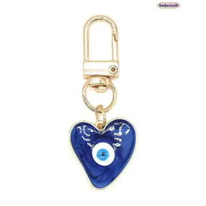 Evil Eye Heart Pendant Necklace – Stainless Steel Charm Jewelry for Women & Men, Trendy All-Match Protective Evil Eye Necklace, Minimalist Fashion Pendant, Birthday Gift, Daily Wear Lucky Amulet