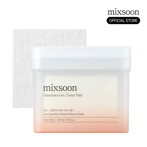 [mixsoon Official] Galactomyces Toner Pads - 70 Sheets, 9.46 fl.oz/280ml, Hydrating Korean Skincare Toner Pads
