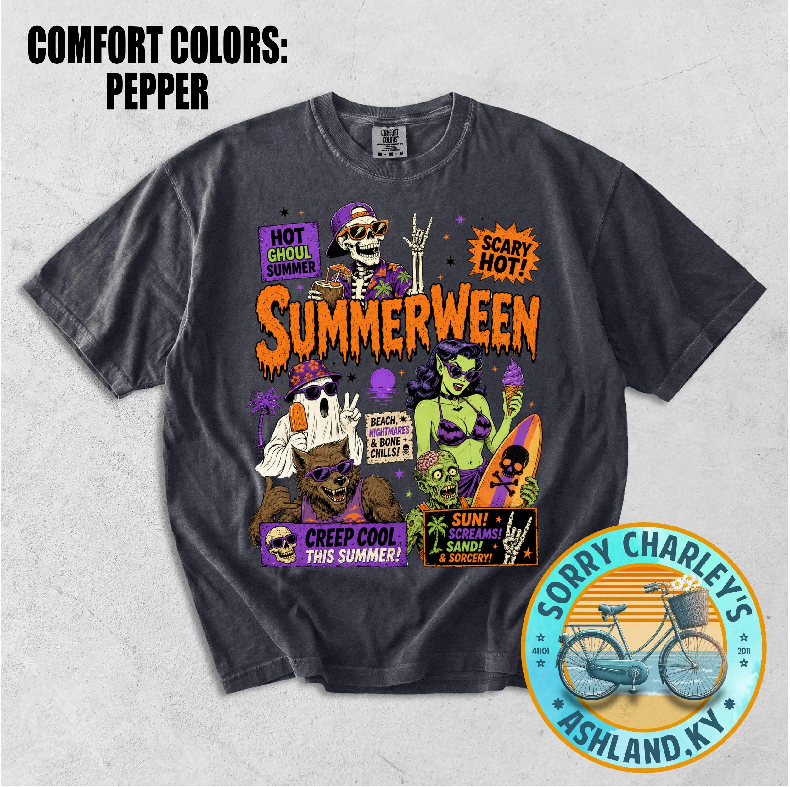 Summerween Hot Ghoul Summer Spooky Summer Funny Halloween Shirt