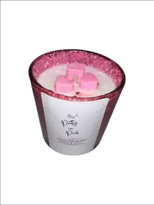 Pretty in Pink 8 Ounce Luxury Candle Long Lasting Scented