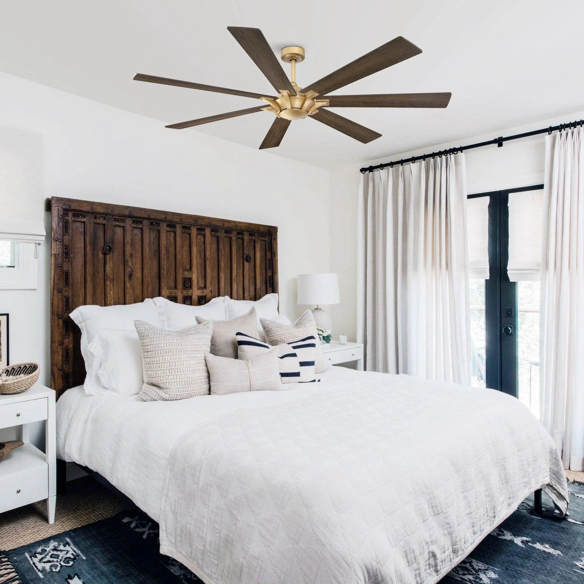 72 Inch 7-Blade Modern Rustic Ceiling Fan | Farmhouse Style