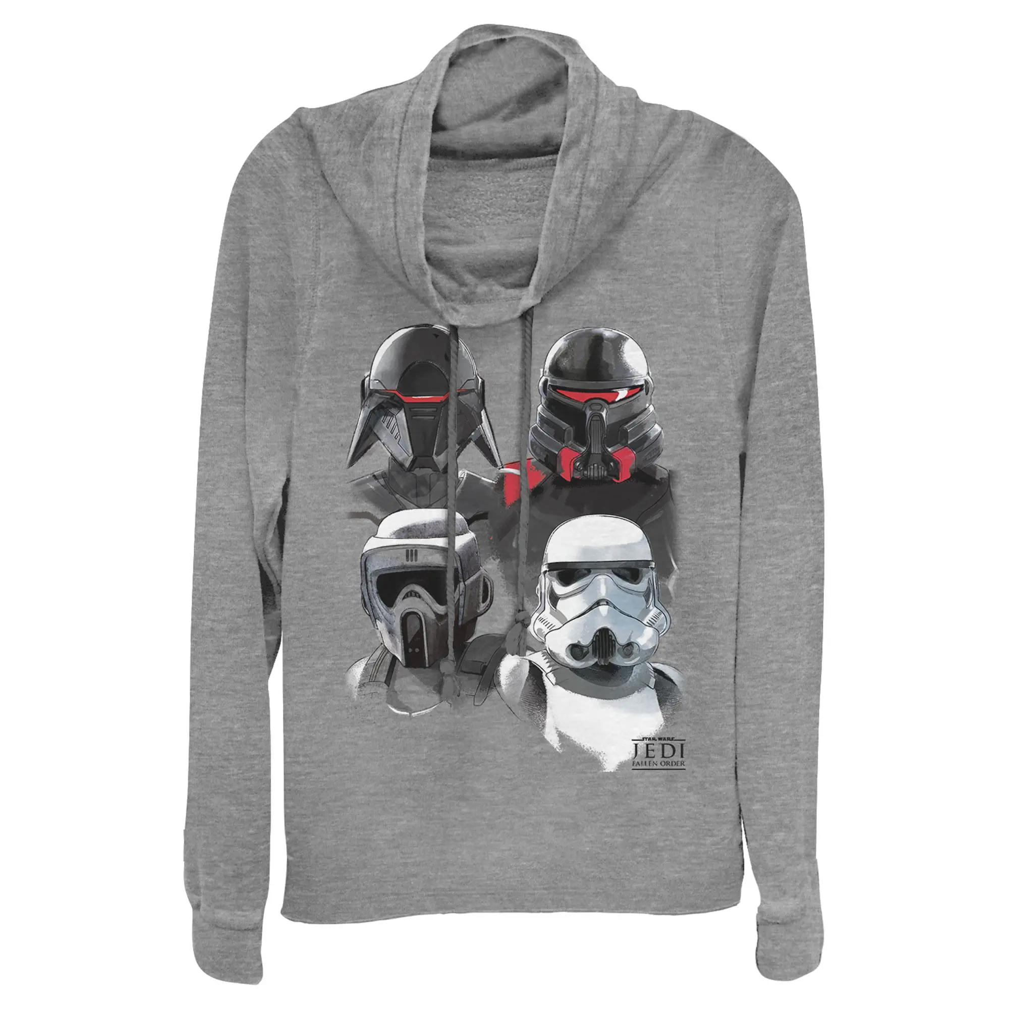 Women's Stylish Star Wars Jedi: Fallen Order Darth Vader's Inquisitor Squad Graphic Cowl Neck Pullover Sweatshirt, Fashion Casual Top