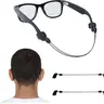 sohochic HiBloks Silicone Bead Eyewear String Holder - 2-Piece Adjustable, Soft, Breathable, Plain, Tailless, Comfortable 15in Durable Eyeglass Strap for Smart Glasses, Meta Glasses Gen 2, HSTN Wearables, Daily Use
