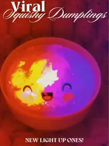 Squishy Bun Large RARE LIGHT UP Rainbow Mystery One Set Glitter Edition Toy