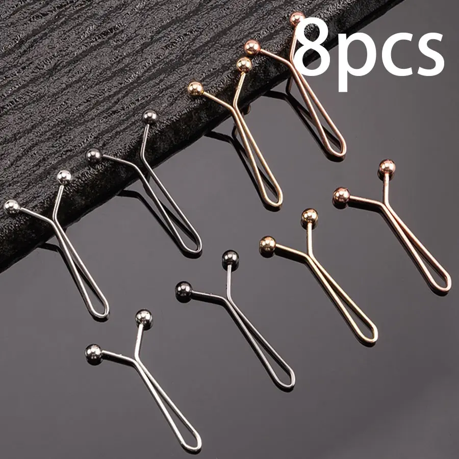 8pcs Muslim Headscarf Hijab Clips Set, Adjustable Scarf and Shawl Accessories, Safety Pins for Waist Cinch, Fashionable and Practical