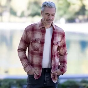 Adaptive Red Plaid Flannel Shirt with Magnetic Closures
