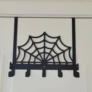 Iron Art Spider Web No Drill Door Hook, Door Hanging Organizer, Stylish Home Storage for Bathroom & Bedroom, Versatile Coat Rack for Efficient Organization