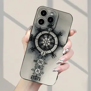 Viking Rune Pattern Phone Case New Sells Well Classic Creative Fashion Design Large Hole Frosted TPU Soft Protective Case for iPhone7/8/11/12/13/14/15/16/e/16pro/16plus/ 16promax/x/xs max/xr/se/mini