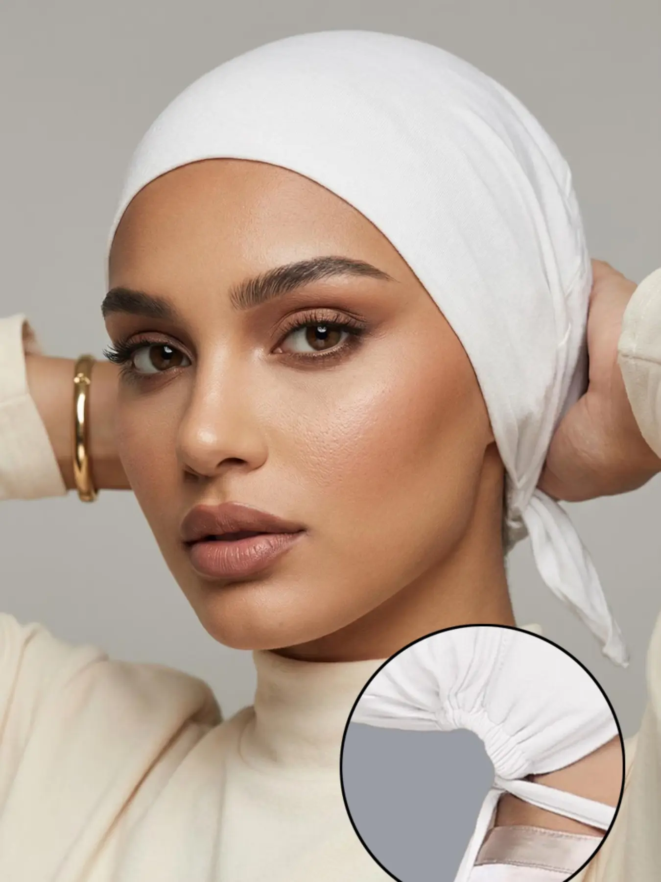 Women Modal Hijab Caps with Tie Back, Adjustable Jersey Wraps, Plain Solid Color Basic Underscarf Abaya Accessory, Modest Style Daily, Hijab Undercap
