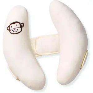 Inchant Adjustable Toddler Headrest & Neck Support, Banana Shape Travel Pillow,Best Headrest for Car Seat,Pushchair, White