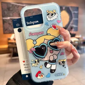 Powerpuff Girls Phone Case, Aesthetic Bubbles iPhone Cover, Cute Cartoon iPhone Case  For iPhone 17 Pro Max, Gift for Her AL6