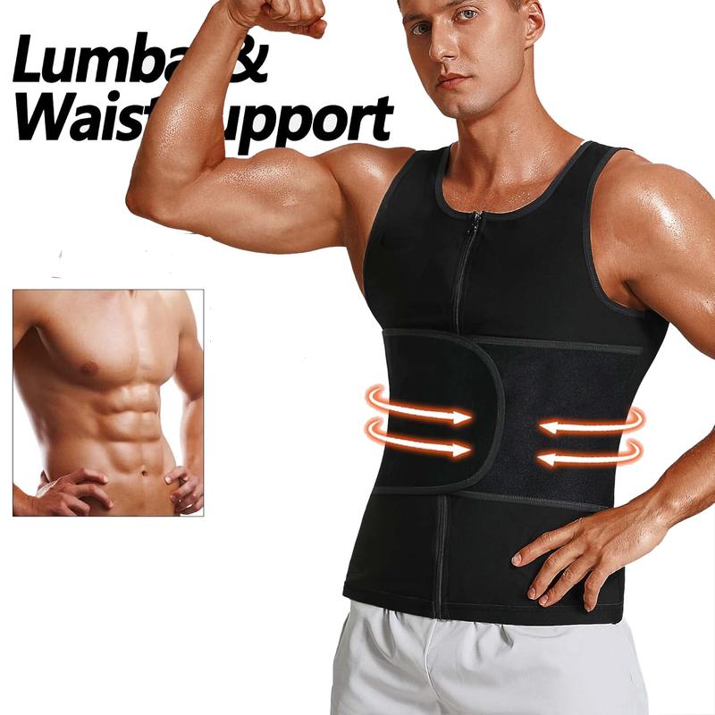 Men Body Shaper Sauna Sweat Vest Workout Tank Top Abdomen Reducer Waist Trainer Belly Shapewear with Zipper Compression Garment Compression Shirt Activewear Men Body Shaper Sauna Sweat Vest Workout Tank Top Abdomen Reducer Waist Trainer Belly Shapewear with Zipper Compression Garment Compression Shirt Activewear