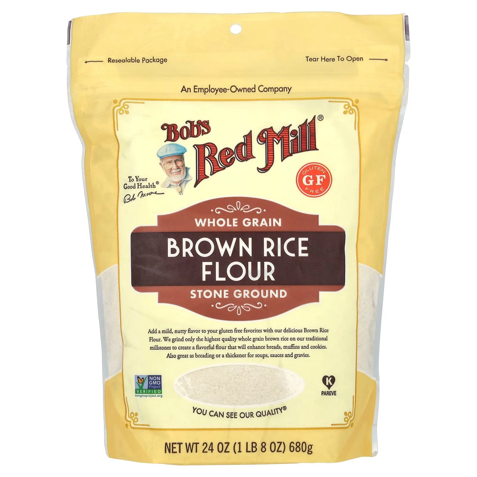 Bob's Red Mill Brown Rice Flour, Whole Grain, 24 oz (680 g) Bob's Red Mill Brown Rice Flour, Whole Grain, 24 oz (680 g)