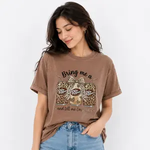 Comfort Colors Bring Me A Dr Pepper Funny Leopard Dr Pepper Tee, Soda Lover Gift Shirt, Tell Me I'm Pretty Tee, Comfort Colors Shirt