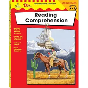 Carson Dellosa The 100 Series Reading Comprehension 7th Grade and 8th Grade Workbook, Nonfiction and Fiction Passages, Poetry, Reproducible Activities, Classroom or Homeschool Curriculum (Volume 22) Paperback – January 1, 2003