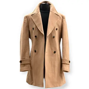 Cigar "Brentwood" 3/4 Length DB Peacoat (Oatmeal)
