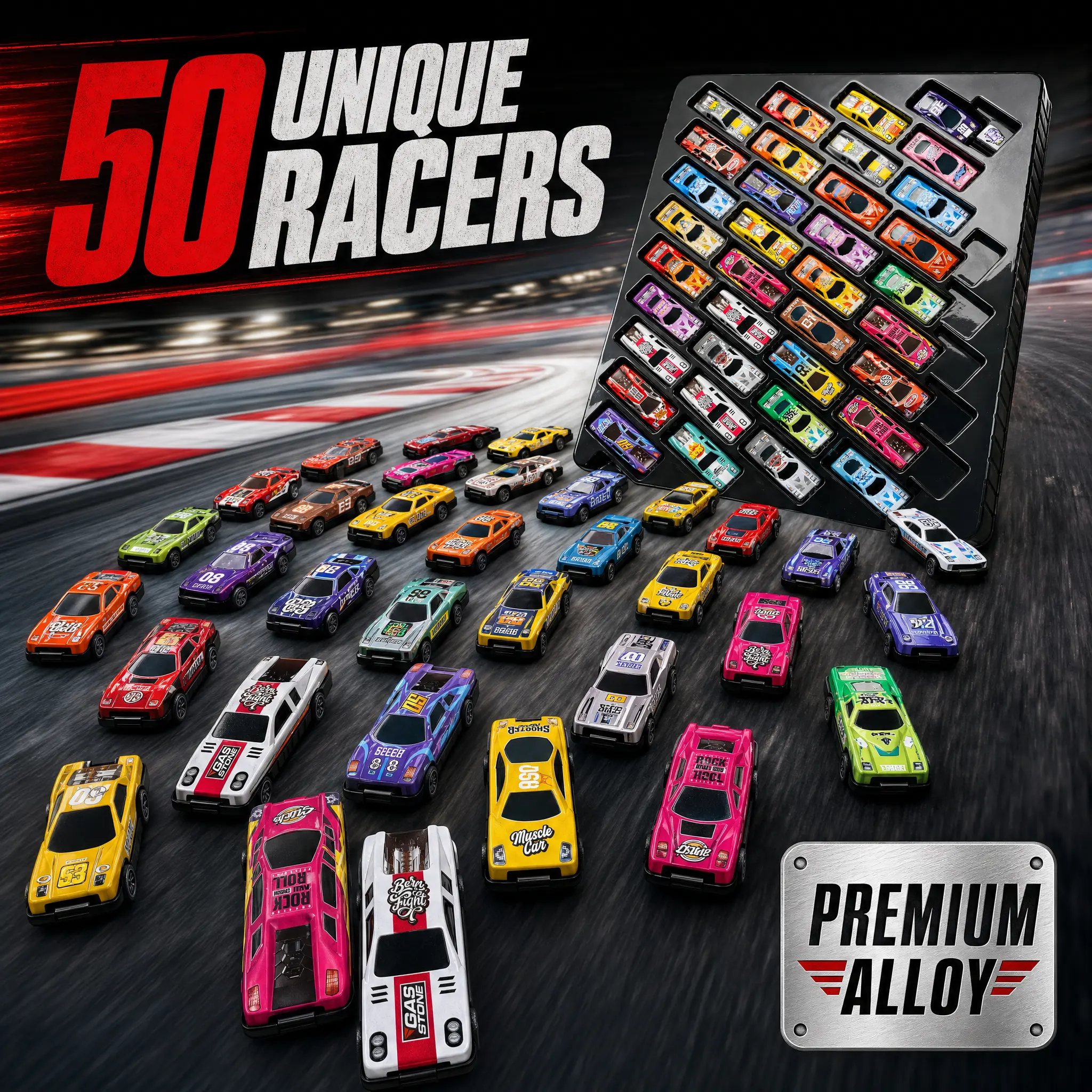 50 Cars In One Box, Perfect Gift for Car Lovers Hot Wheels