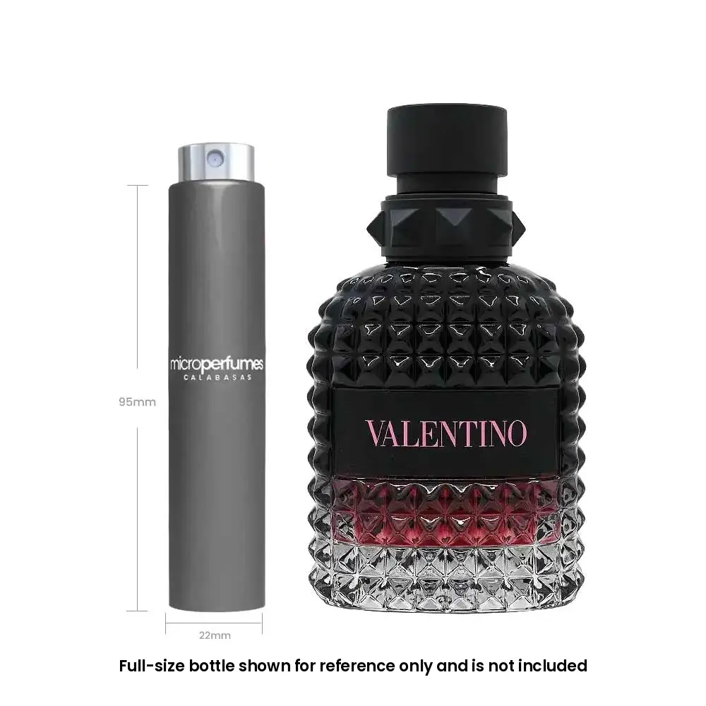 Valentino Uomo Born in Roma Intense EDP For Men – 0.17 fl oz / 5 mL Travel Spray Decant, Vanilla, Lavender, Vetiver, Gift for Him, Independently Rebottled by MicroPerfumes