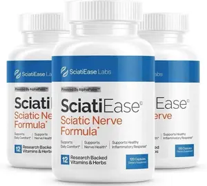 3 Pack SciatiEase Labs Sciati Ease Sciatic Nerve Formula 120 Cap NEW for Nerve Health Support with Premium Ingredients and B Vitamin Complex - Healthcare