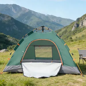 [Automatic Pop-Up Tent] 4-Person Waterproof, Oxford Cloth, Glass Fiber Frame - Portable for Camping, Fishing, Hiking, Mountaineering, Hunting Uv Resistant Canopy camping essentials camping accessories inflatable tent for adults tiktokshopspringglowup