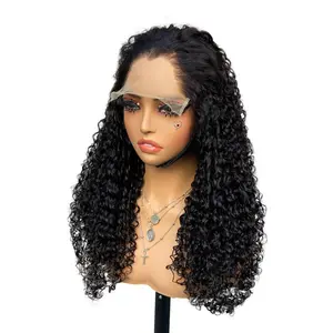 YWhair New Arrive Lagos Hairline Glueless Sdd Wigs 12A Raw Virgin Brazilian Transparent M-Lace 5x5 Swiss Lace Frontal 180% Pixie Curly Human Hair Wigs for Black Women