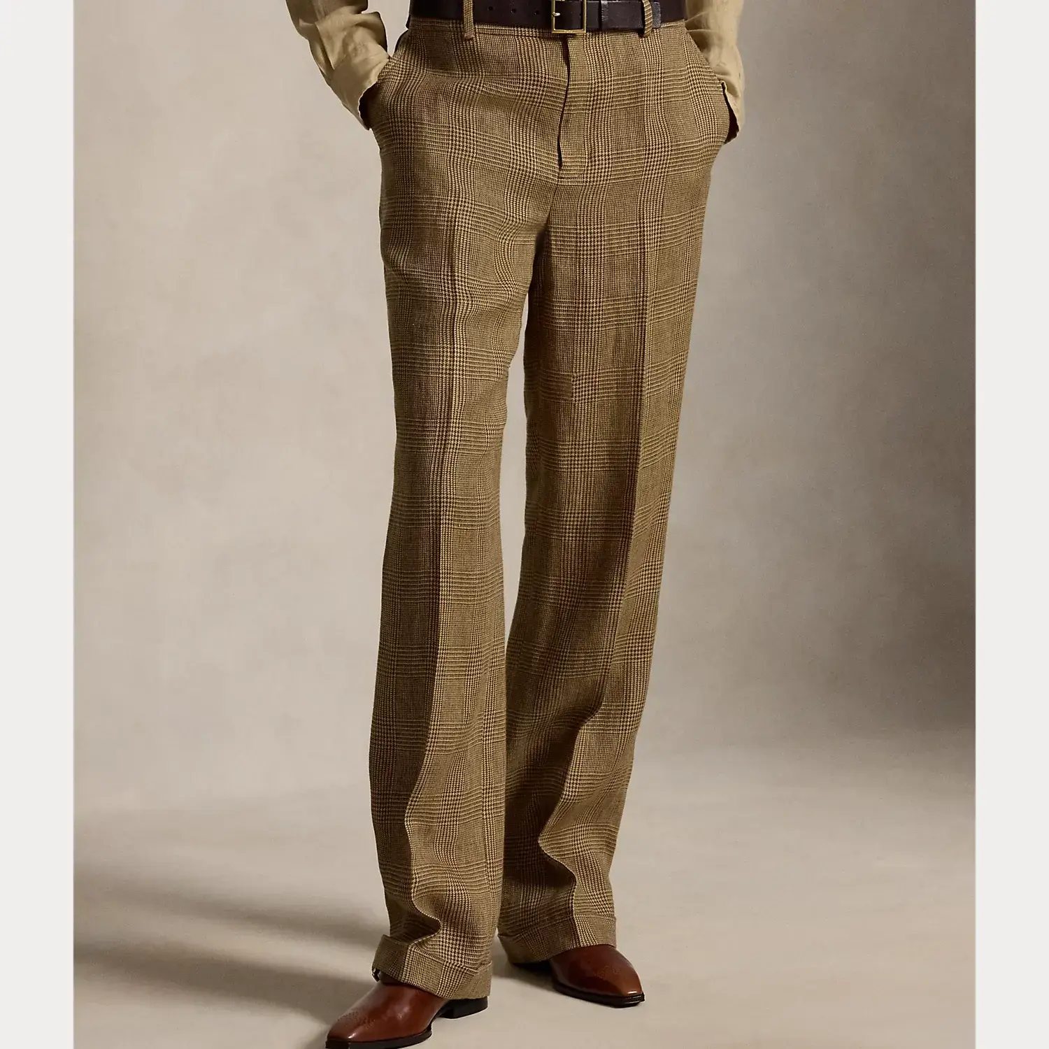 Polo Ralph Lauren - Plaid Linen Tweed Relaxed Straight Pant
