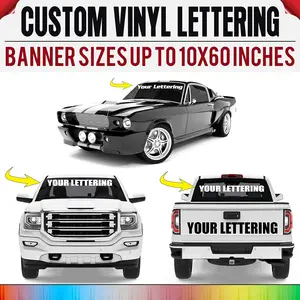 Vinyl Lettering - No Background Transfer Decal, Fixed Height x Length Sizes up to 14x90, Gloss and Matte Colors, for Trucks, Cars, Vans, Business, Boat, Trailer, Window, Windshield