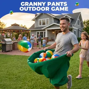 【Blowout Sale】Granny Pants Yard Game, Granny Pants Game for indoor and outdoor with with Bouncy Balls and Air Pump, Outdoor Tossing Games Granny Pants Game for Family Carnival Party Reunion Gathering Group Gatherings