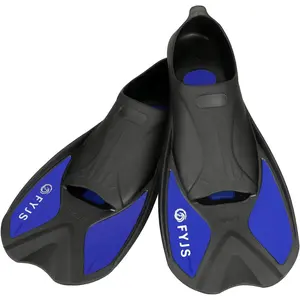 Short Swim Fins, Travel Size Diving Flippers with Mesh Carrying Bag for Adult Men Women