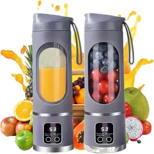 Portable Blender Personal Electric USB，500ML Portable juicer Shakes and Smoothies Blender，Small Blenders，Mixing，Compact、Convenient and Versatile (Purple)