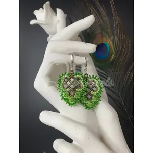 Endless Knot Beaded Component Earrings