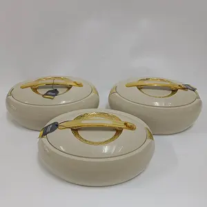 1 Piece Elegant Luxury 6L Food Warmer with Gold Handle and Sleek Design for Perfect Serving