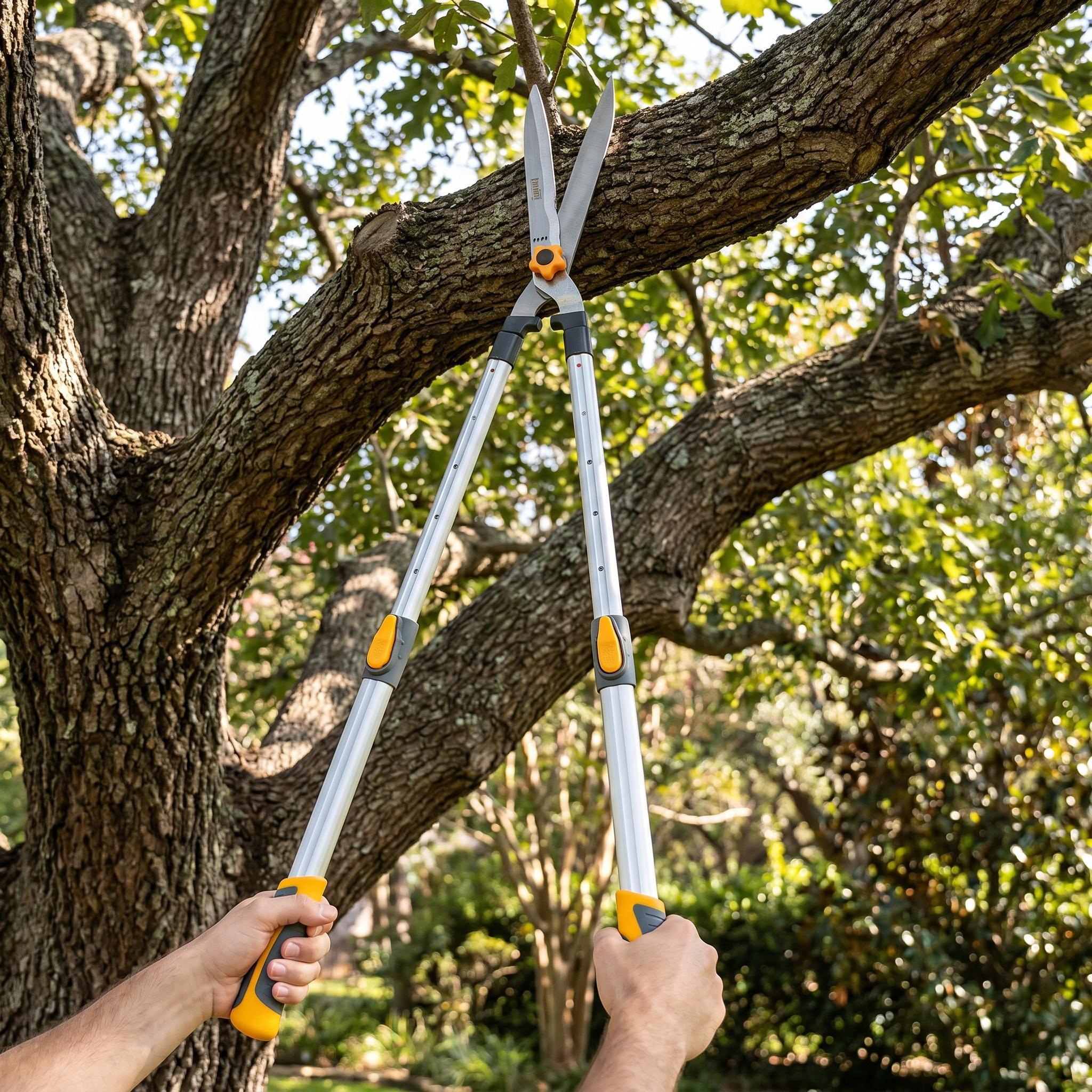 IRONFIX 31.5-44.5"Extendable Heavy-Duty Branch Cutters, HedgeShears,Can be used for trimming garden flowers and plants as well as leaves and branches
