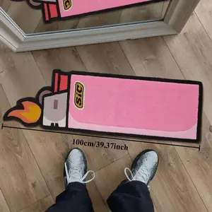 Pink lighter carpet fashion trend living room carpet irregular shape bedroom decoration plush carpet fluffy soft shaggy rug bedside cloakroom carpet home washable play area game area non-slip floor mat Shag Area Rugs