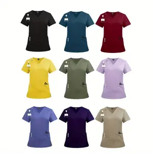Scrubs Men Beauty SPA Uniform Pet Clinic Store Veterinary Dentistry Work Clothes Set Nurse Scrubs Set Soft Hospital Uniform