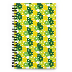 Copacetic Citrus Floral Quilter's Dot Grid Spiral Notebook