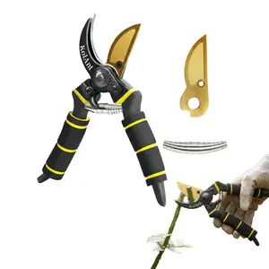 Ultra Sharp Pruning Shears with Japanese Steel Blade, Easy-Cut Garden Clippers for Weak Hands,Rust Resistant Stainless Steel Clippers for Home and Garden