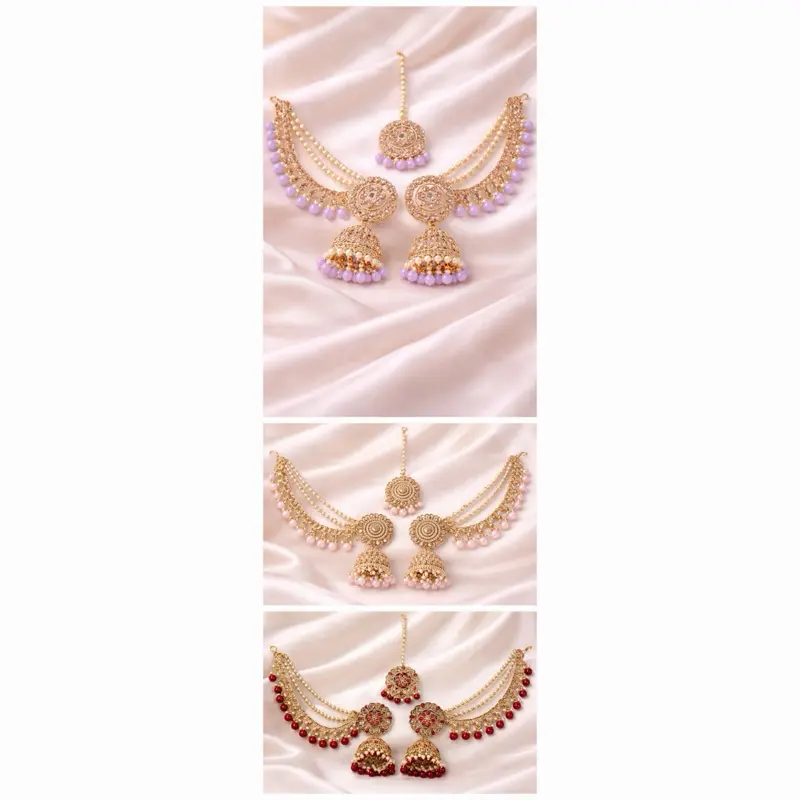 Sahara Jhumka with Tikka - Traditional Elegant Jhumka Design for Special Events & Daily Use Classic Accessory