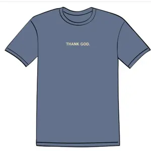 Indigo Blue Heavyweight “THANK GOD “ Tee