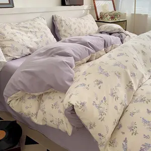 Floral Print Bedding Set, 1 Count Bedspread & Pillowcase without Filler, Lightweight Soft Breathable Bedding Set for Home Bedroom, Duvet Cover Sets