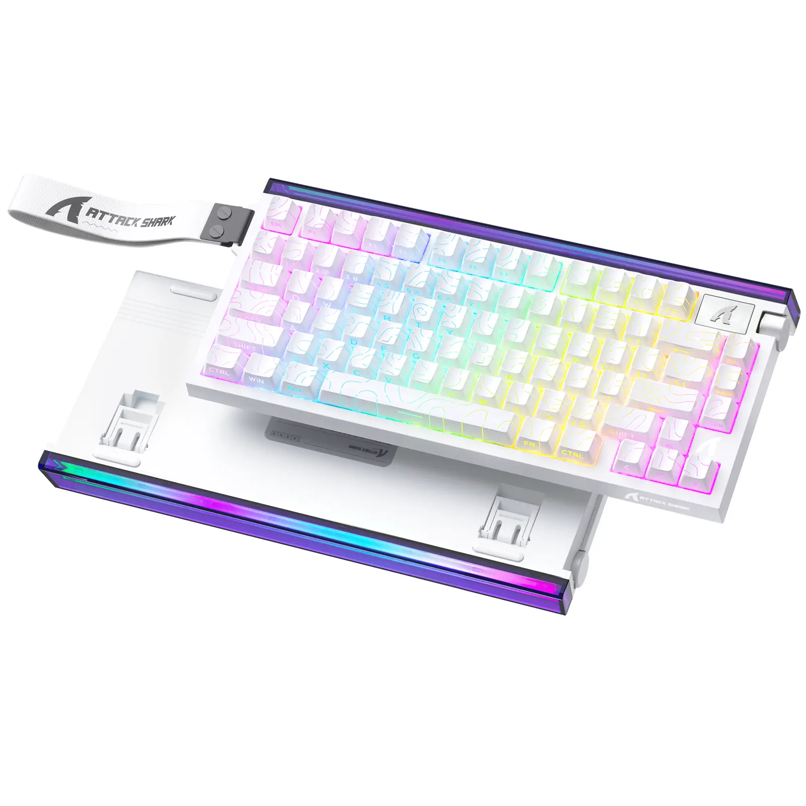 ATTACK SHARK R85HE Wired 75% Hall Effect Rapid Trigger Mechanical RGB Gaming Keyboard with 8K Polling,0.05mm RT Accuracy,0.08MS Latency,Magnetic Switch,5Layer Sound Damped,Driver for PC