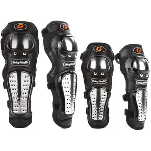 4Pcs Adults Alloy Steel Motorcycle Knee Pads For Elbow Guards,Motocross Knee Shin Pads Protector