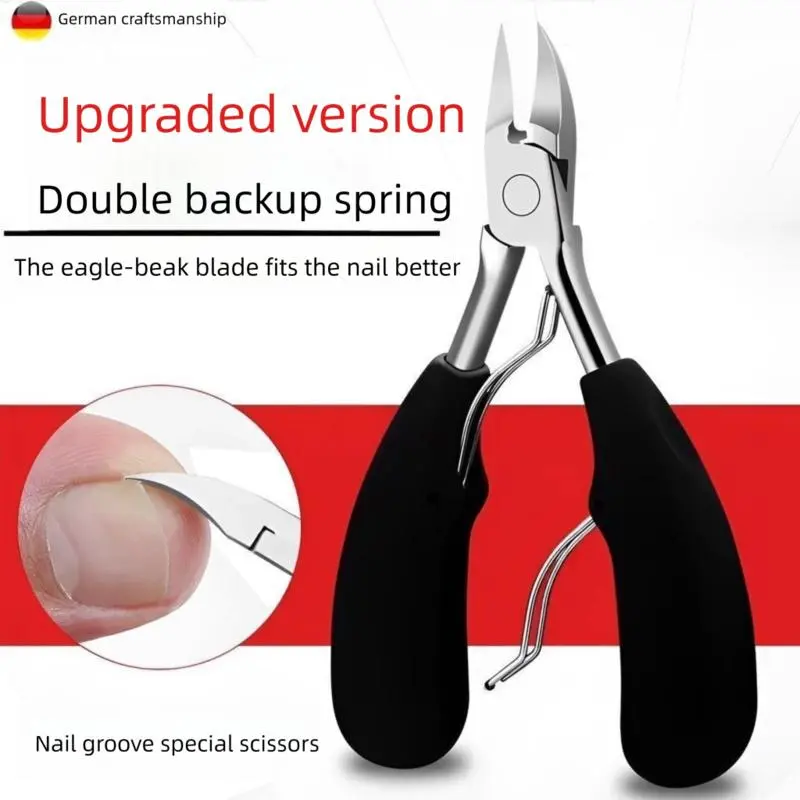Single Eagle Beak Ingrown Toenail Nipper, Precision Pointed Pedicure Cutter for Thick Hard & Fungal Toenails Foot Care Tool