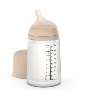 Anti Colic Baby Bottle, No 1 Baby Bottle Brand, Minimizes Bottle Rejection & Nipple Confusion, Perfect for Breastfeeding Babies, 9 oz, Light Tone, Medium Flow