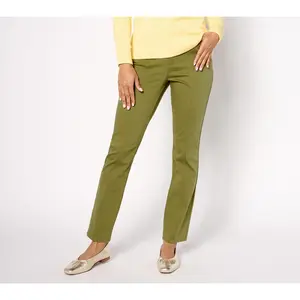 Denim & Co. Canyon Retreat Soft Twill Pant with Seaming Detail