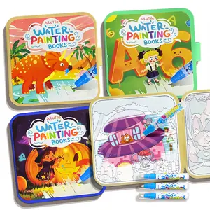 3PCS Water Coloring and Painting Doodle Books for Kids, Paint with Water Activity Books, Travel Toys for Kids Watercolor Painting Art Supplies Educational