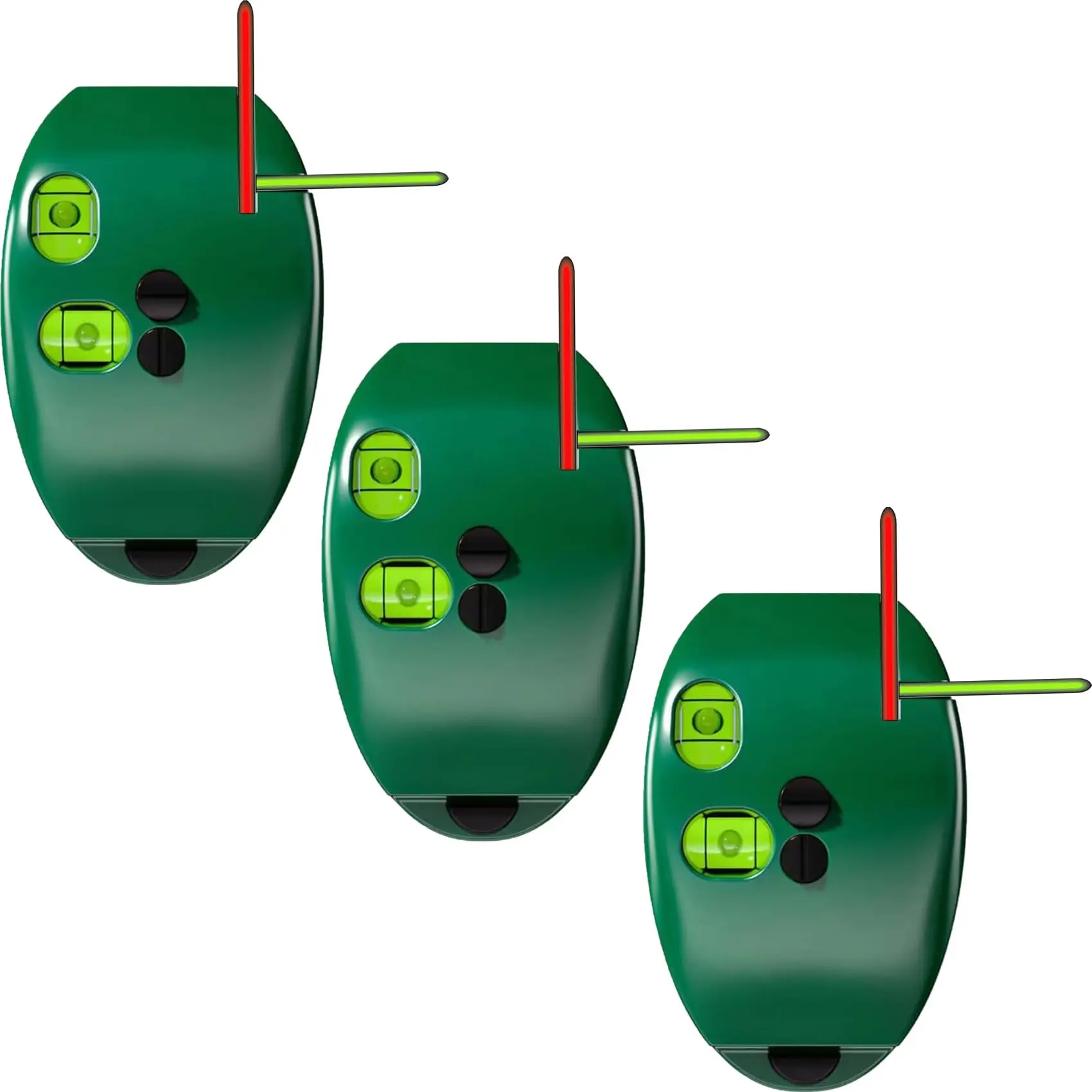3PCS Hand Measuring Electronic Scales - 90-Degree Portable Self-Leveling Tools with Red/Green Light Levels, Parallel Lines for Construction